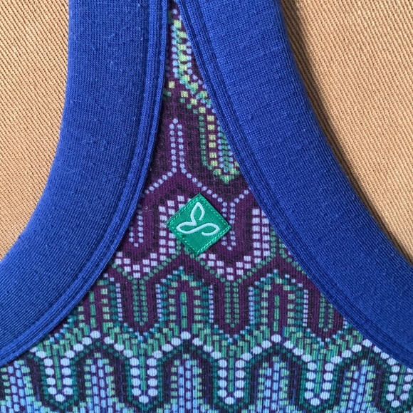 Prana racerback Cali dress geometric print built in bra S - Picture 6 of 11